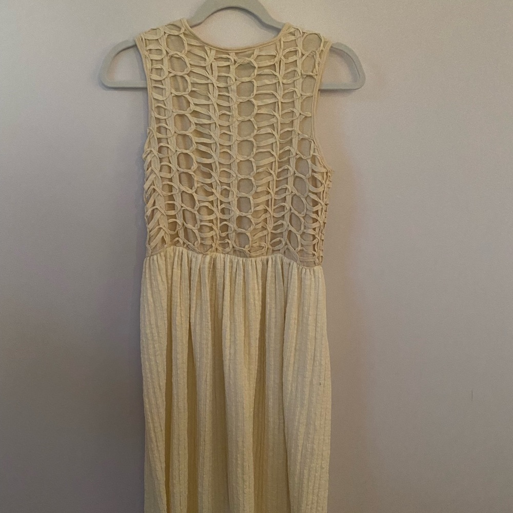 NWT Zara cream rope ecru midi dress